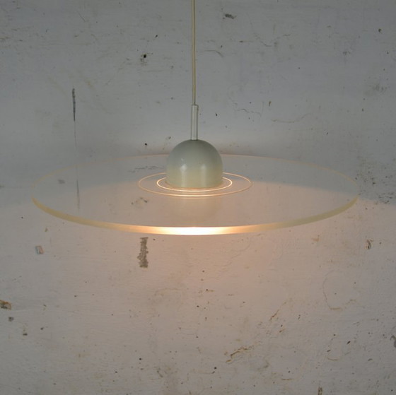 Image 1 of 1x plexiglass saucer pendant light