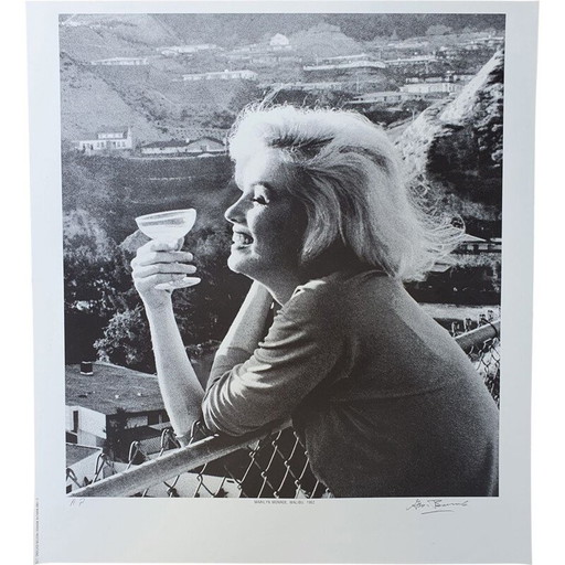 Vintage foto van Marilyn Monroe voor Georges Barris Malibu, 1962