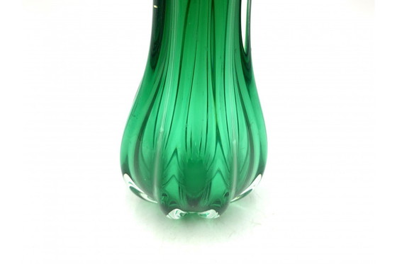 Image 1 of Vase vert Egermann, République tchèque, 1970