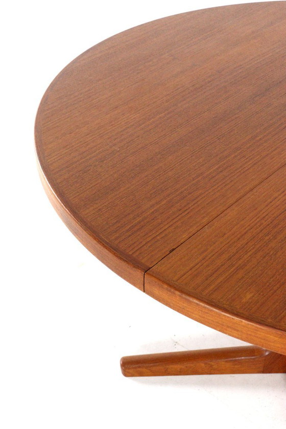 Image 1 of Vejle round 2x extendable dining table vintage Danish