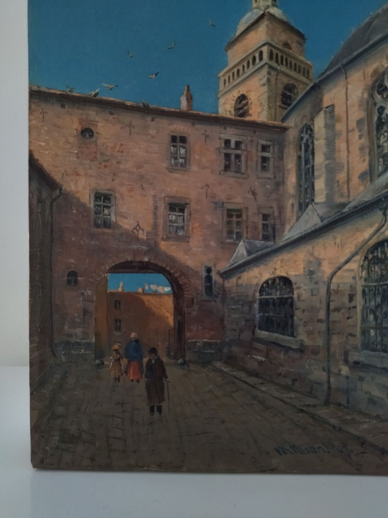 Painting, Old Painting by Hans Franz Edmund Killian - dated 1907, Art, Wood, Canvas, Blue (photo 4 of 13)