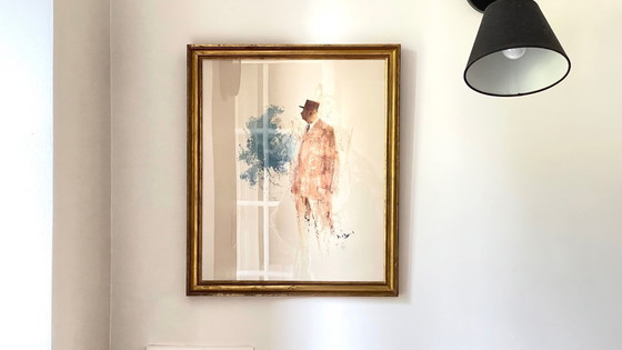 Image 1 of ILLUSTRAZIONE di de Gaulle su CARTA D'EPOCA