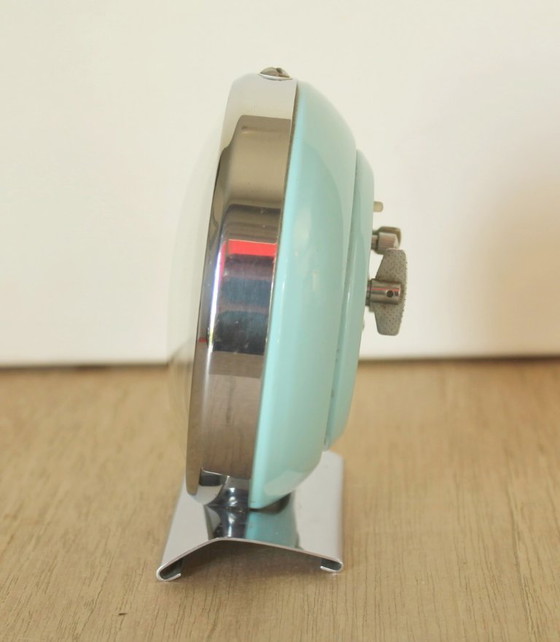 Diamond Shanghai Secteller Alarm Clock 70s Chrome/Pastel Blue (photo 3 of 8)