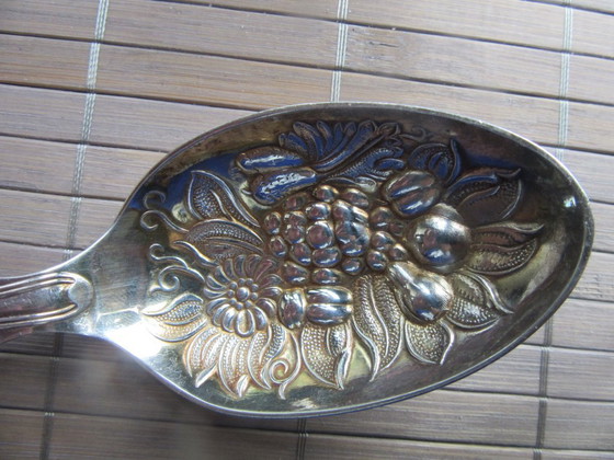 Image 1 of Berry Spoon EPNS A1 Sheffield England Silverplate Art Nouveau Style