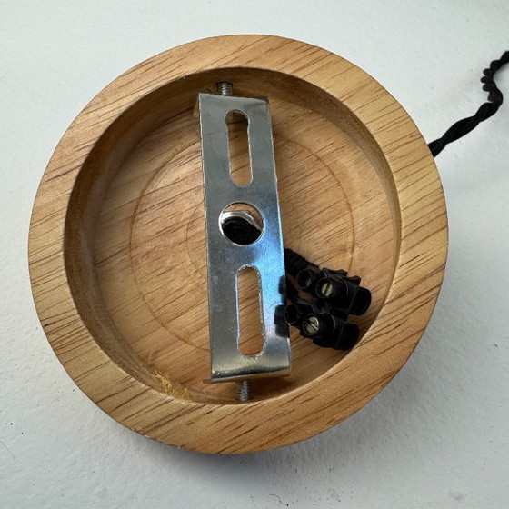 Image 1 of VINTAGE FLIPPED OPALINE PENDANT LIGHT