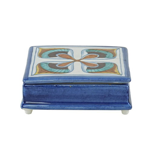 Toscari ceramic box, Italian design, 1970s, production: Italy