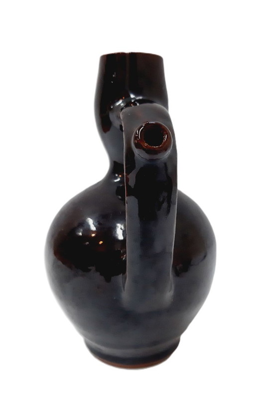 Image 1 of Brocca vintage in ceramica smaltata 18 cm