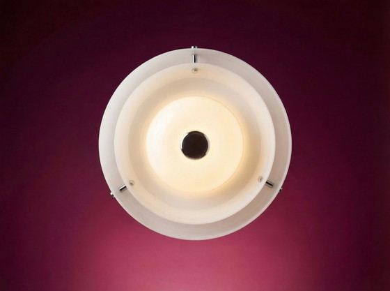 Image 1 of Harveiluce iGuzzini Hanglamp ontworpen door Luigi Massoni - Opaline Kunststof - Italiaanse Space Age Design - Jaren 70