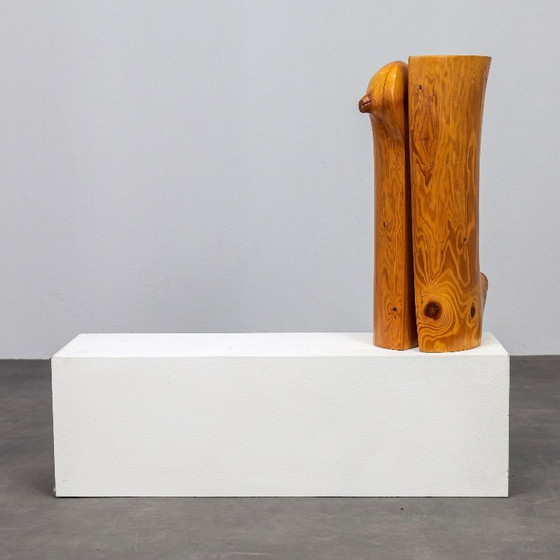Image 1 of Pair of Pinewood Sculptures by Ineke van Zuuren, 1970s