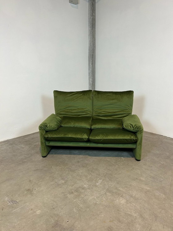 Image 1 of Cassina - Vico Magistretti - Canapé - Maralunga - Velours - Retapissé