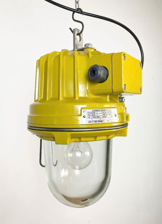 Image 1 of Yellow Industrial Explosion Proof Lamp from Elektrosvit, 1990s