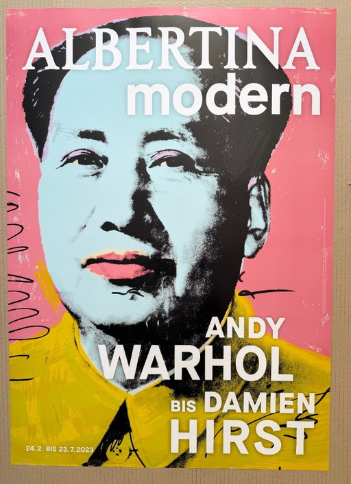 Andy Warhol (1928–1987), Mao Zedong (detail), Albertina Museum Wenen, 2023, originele tentoonstellingsposter – Paper
