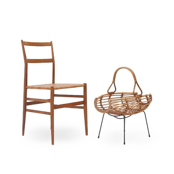 Image 1 of Portariviste in rattan, anni '50