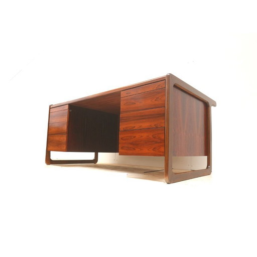 Large vintage rosewood desk / executive desk from the 1960s