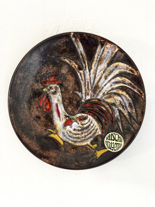 Keramik-Wandteller, Ruscha Keramik ‘60 – wanddecoratie, Ceramic