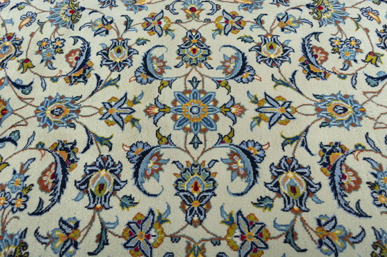 Image 1 of Tappeto orientale Kashan Cork firmato, annodato a mano - 310 x 225 cm - Verde pistacchio