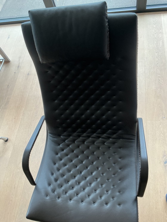 Image 1 of De Sede. DS 51 Relax Swivel Armchair & Ottoman. With Headrest and Armrests
