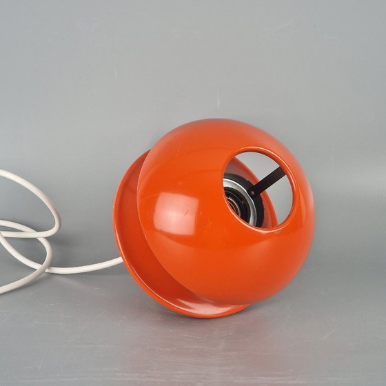 Image 1 of Vintage Kaiser Leuchten hanglamp – ontwerp Klaus Hempel – Space Age (1970s, Duitsland) – Oranje