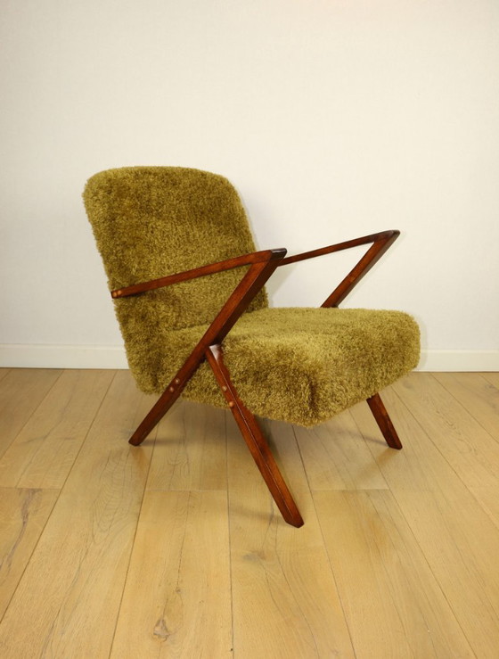 Poltrona Loft Vintage Design Vintage Khaki / Oliva Pelo Lungo Volpe - Poltrona Rinnovata – Axel Concept (photo 8 of 11)