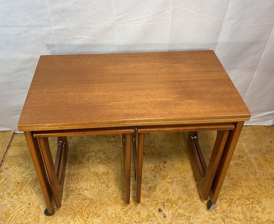 Image 1 of Retro vintage mid-century teakhouten salontafel, jaren 1960. Tristor Deens ontwerp