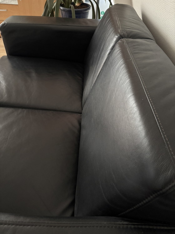 Leren 2-Zits Bank Le Corbusier Stijl Met Chroom Frame – 2 zitsbanken, Leather, Chrome (photo 5 of 7)