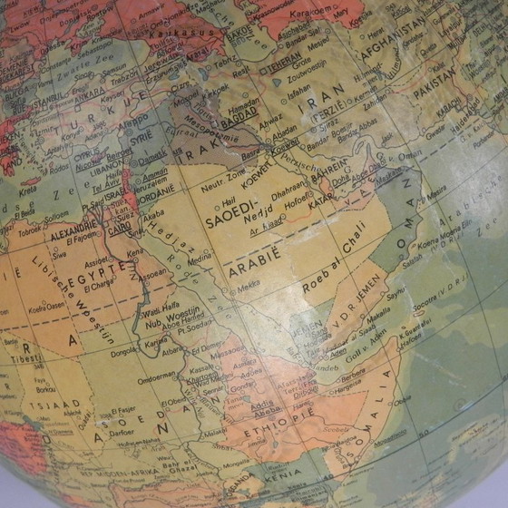 Image 1 of Rath Globe of papier-mâché on a wooden base, 1975