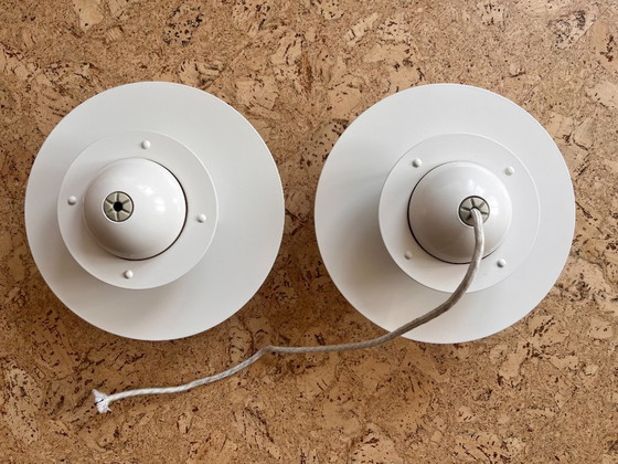 Two Vintage Louis Poulsen Albertslund Ceiling Lamps – Pendant lamps, Metal, Plastic (photo 5 of 7)