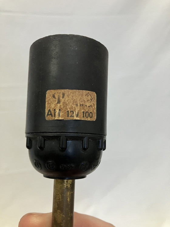 Image 1 of Vintage Peill & Putzler orange opaline glass pendant lamp 60'