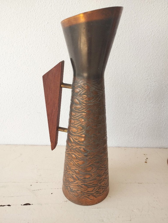 Image 1 of Set of three vintage copper Dahlmann vases