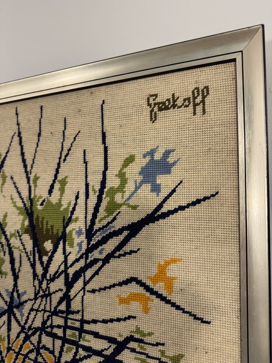 Image 1 of Tapisserie Brodée Elie Grekoff Années 60