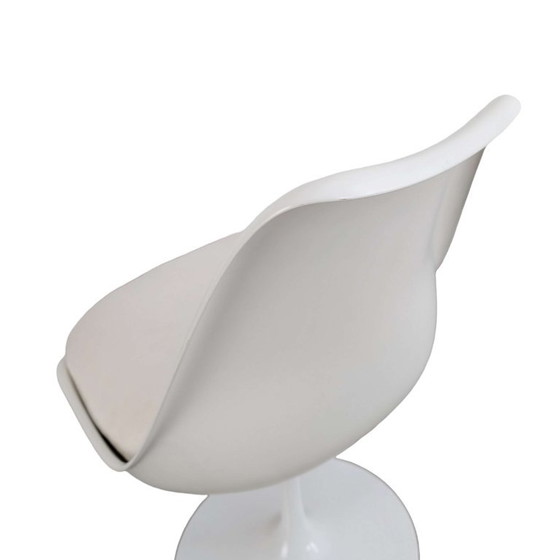Chaise Eero Saarinen Originale Knoll International Midcentury, Fauteuils d'appoint, Plastique, Blanc (photo 6 sur 11)
