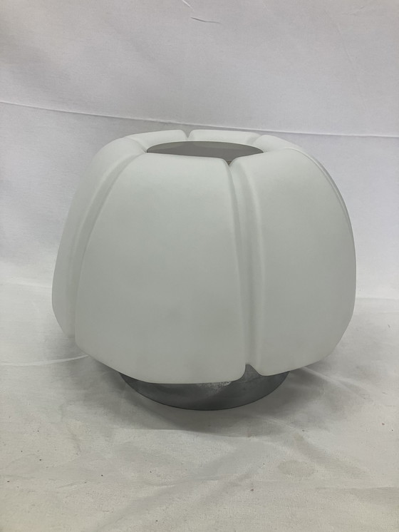 Image 1 of Vintage opaline lotus plafond of Wandlamp Glashütte Limburg