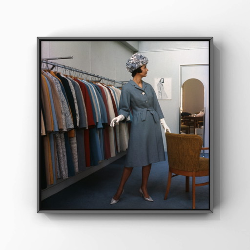 1x Photographie de mode milieu du siècle | Mannequin 1963 Amsterdam – fotografie, Paper