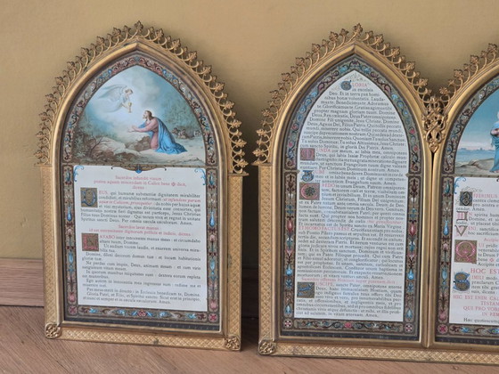 Image 1 of Altar Canon (Altar Cards (Tabellae Lavabo) 19th Century