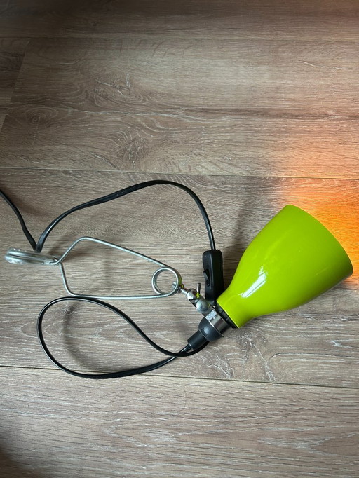 Vintage grüne Pinch Lampe