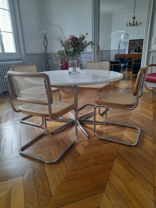 4 Cesca B32 stoelen van Marcel Breuer, editie jaren 2000