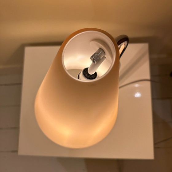 Image 1 of Italian desk light with purple and pink murano crystal glass