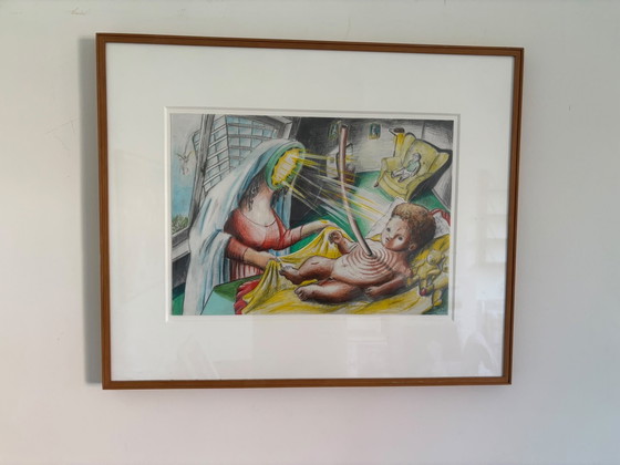 Disegno onirico di Paul Klemann “Amore e Aria” – Dipinti e disegni, Carta (photo 5 of 5)