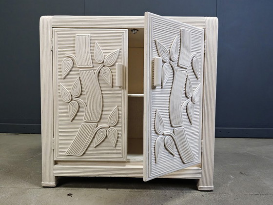 Image 1 of Mobile vintage in ancia tropicale spaccata, anni '70