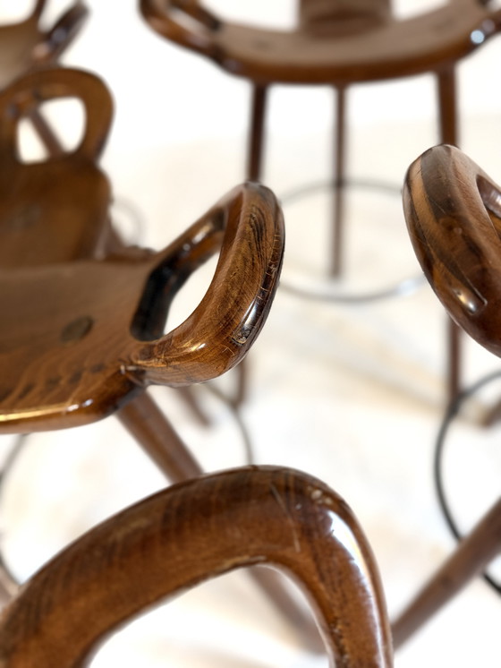 Image 1 of 8 sgabelli da bar vintage Marbella, Conoform anni '60