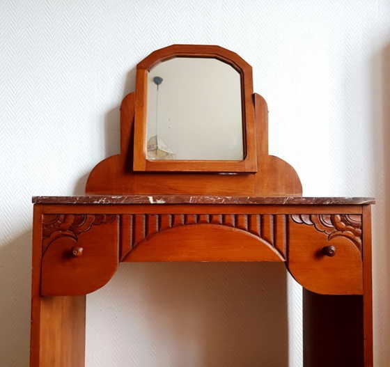 Image 1 of Tocador Art Déco en madera y mármol