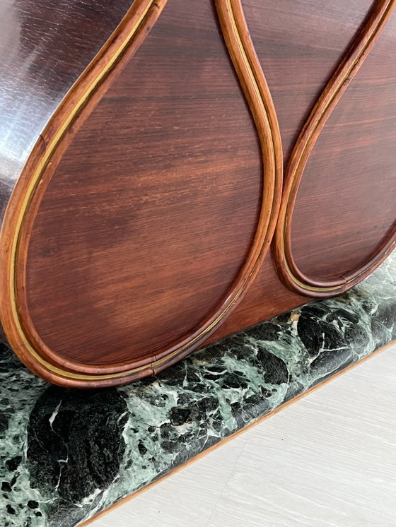 Image 1 of Tavolo - Legno, Marmo, Vetro - Art Deco