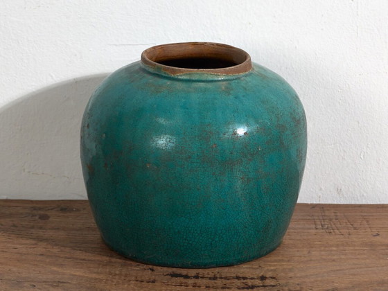 Antike türkisgrüne Vase (ca. 1820) #21 – Vasen (photo 17 of 22)