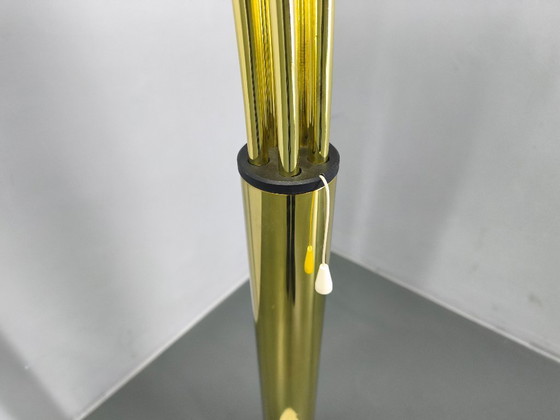 Image 1 of Dänische Bogenstehlampe von Bilka, Messing, Marmor, 1970er Jahre