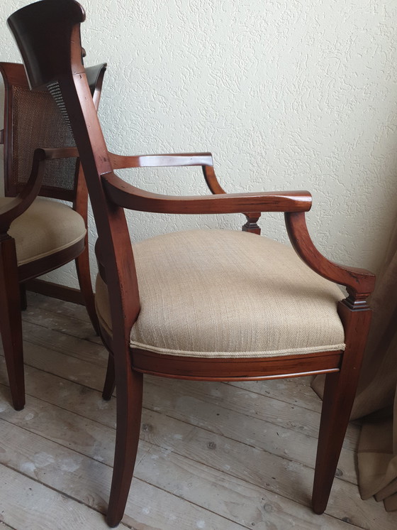 Image 1 of 4 exclusive cherry wood dining armchairs