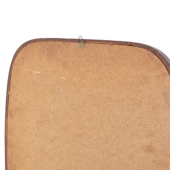 Image 1 of Espejo de pared con marco rectangular de teca, años 60