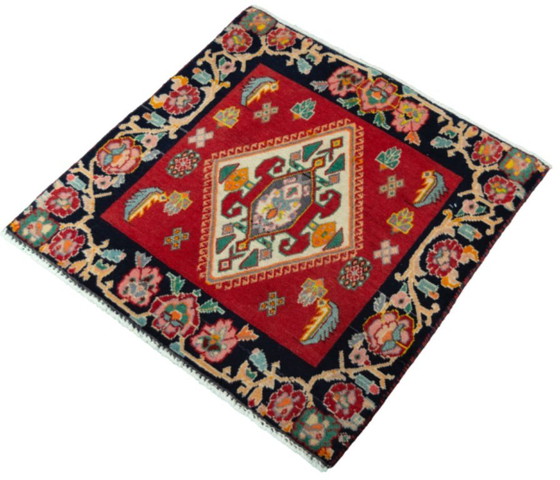 Image 1 of Hand-knotted Shiraz nomad rug - 65 x 65 cm