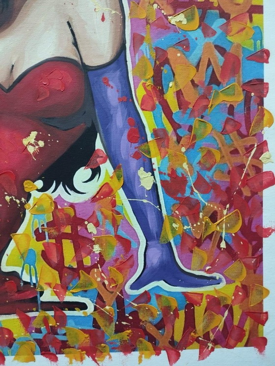 Alberto Ricardo - Jessica Rabbit - Artist's painting – Paintings & Drawings, Canvas (photo 6 of 15)