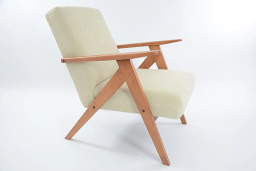 KOMPAS fauteuils in ivoor bouclé
