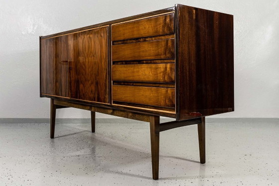 Image 1 of Mid Century Walnut Sideboard By S. Albracht, Poland, 1972